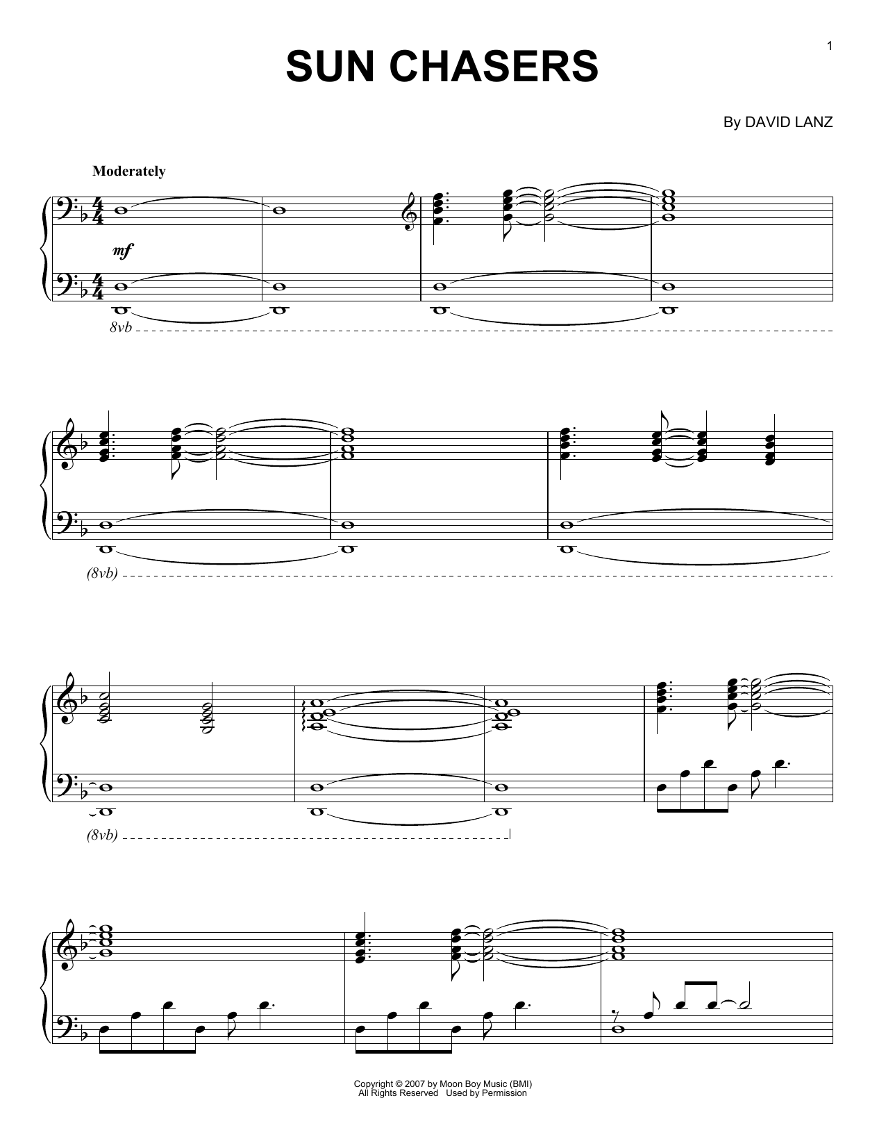 Download David Lanz & Gary Stroutsos Sun Chasers Sheet Music and learn how to play Piano Solo PDF digital score in minutes