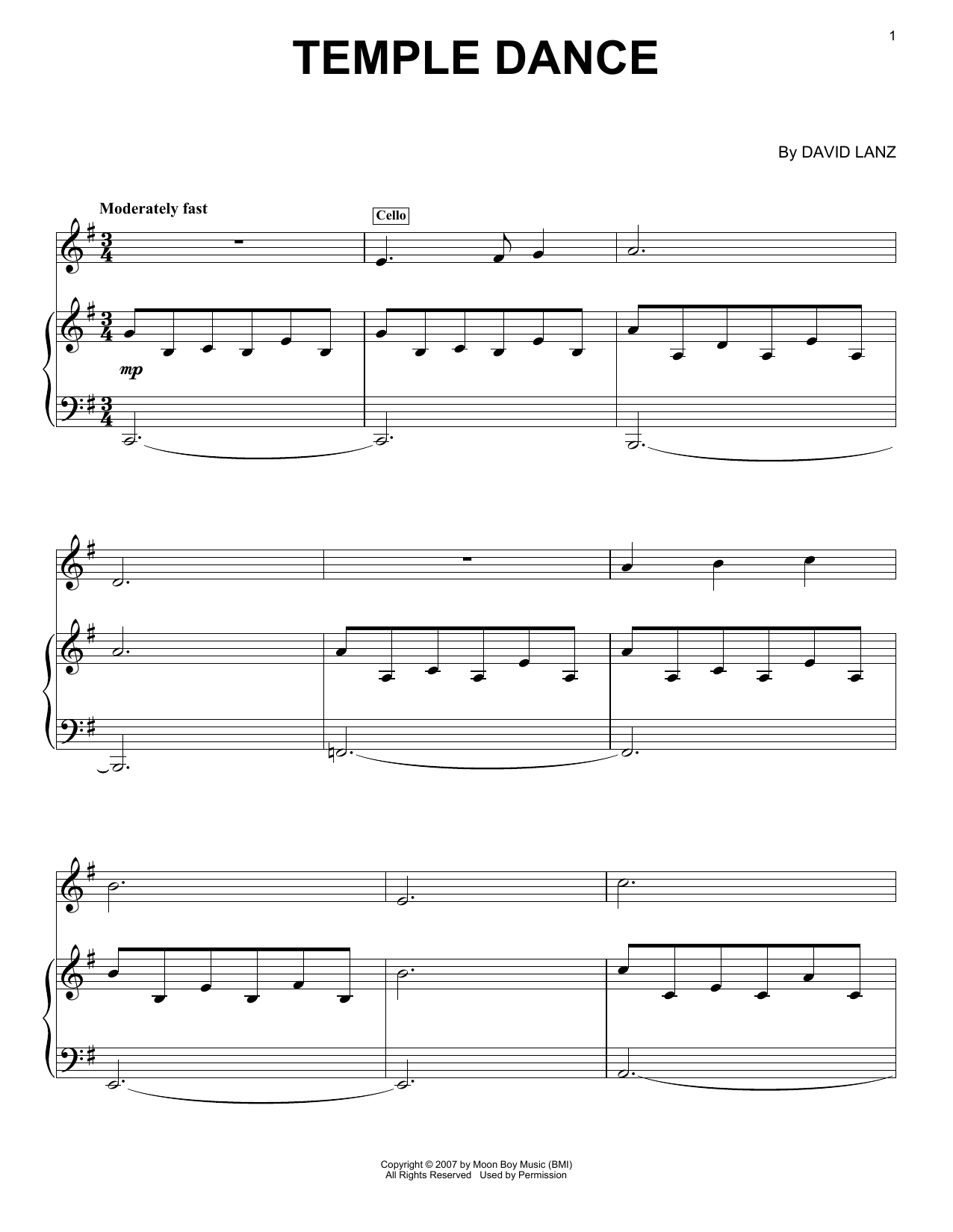 Download David Lanz & Gary Stroutsos Temple Dance Sheet Music and learn how to play Piano Solo PDF digital score in minutes