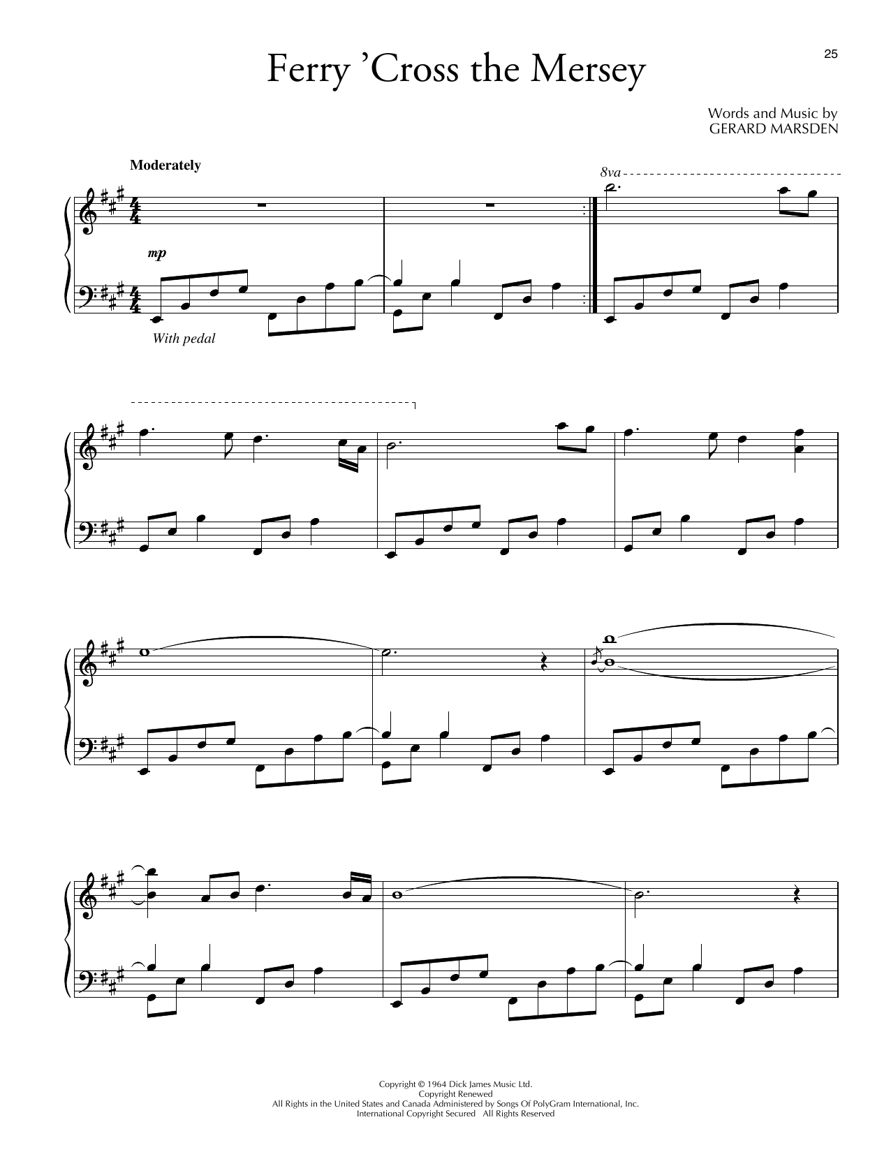 Download David Lanz Ferry 'Cross The Mersey Sheet Music and learn how to play Piano Solo PDF digital score in minutes