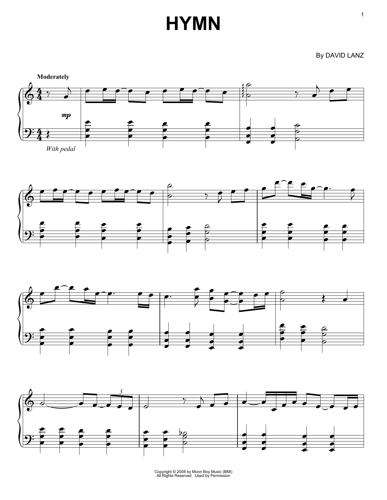 Download David Lanz Hymn Sheet Music and learn how to play Piano Solo PDF digital score in minutes