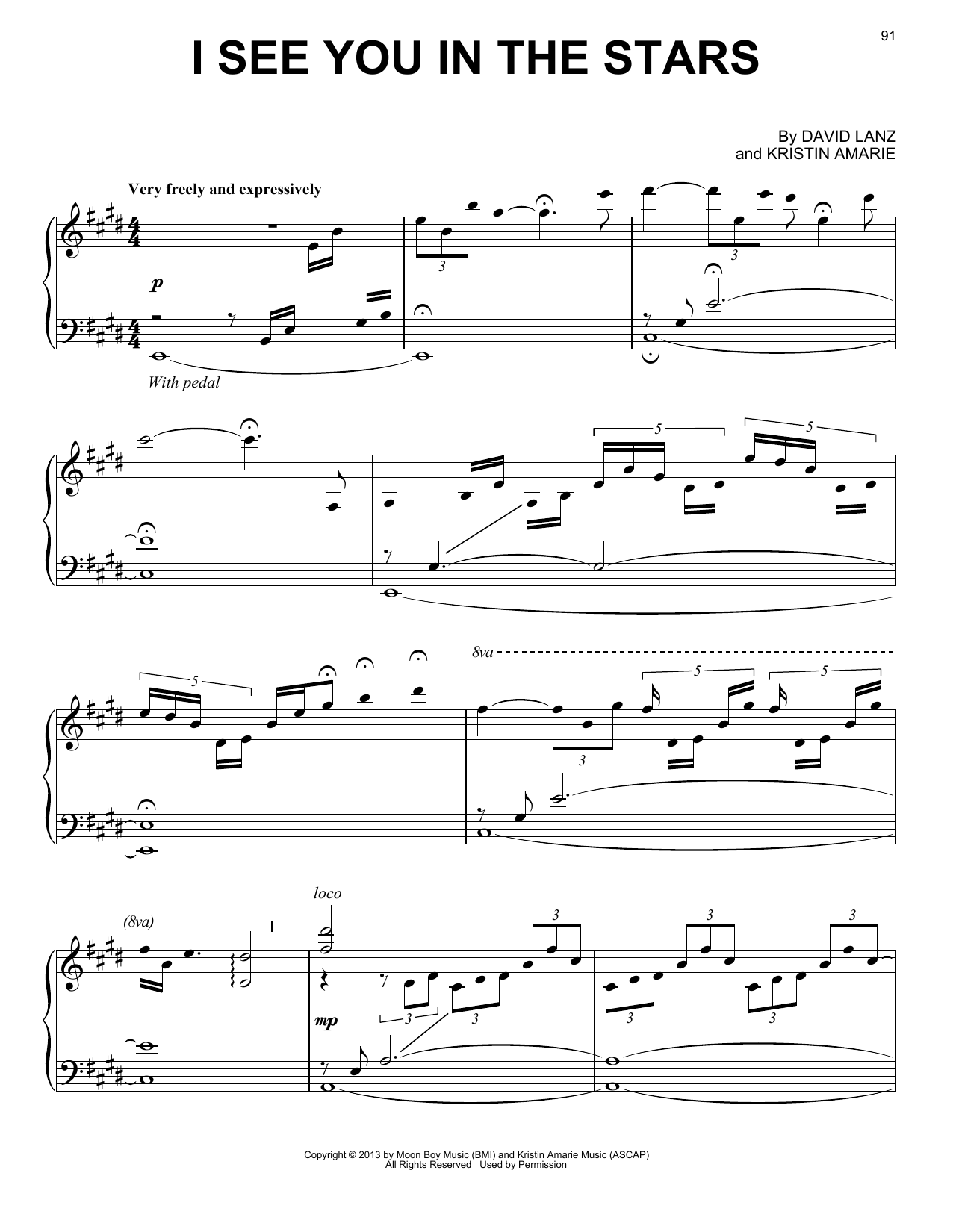 Download David Lanz I See You In The Stars Sheet Music and learn how to play Piano Solo PDF digital score in minutes