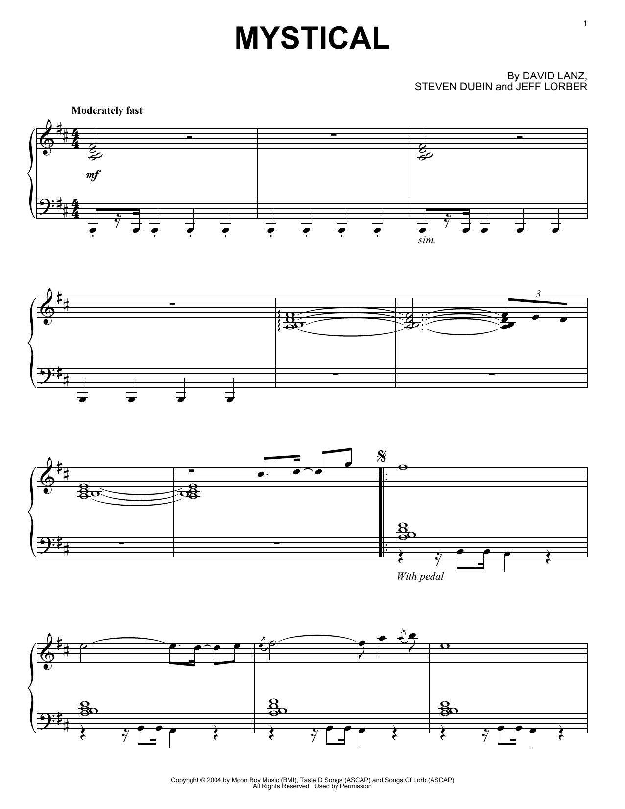 Download David Lanz Mystical Sheet Music and learn how to play Piano Solo PDF digital score in minutes