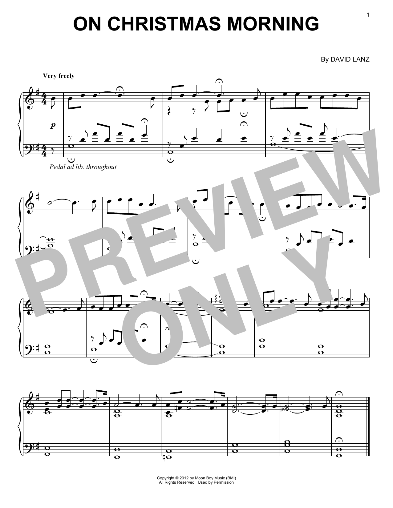 Download David Lanz On Christmas Morning Sheet Music and learn how to play Piano Solo PDF digital score in minutes