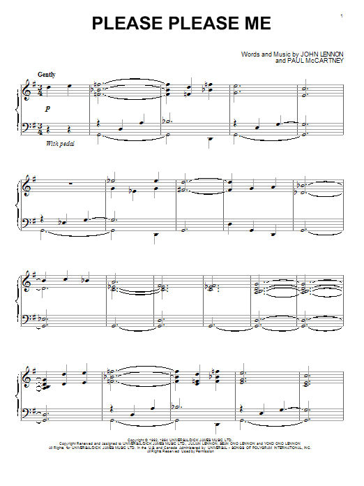 Download The Beatles Please Please Me Sheet Music and learn how to play Piano PDF digital score in minutes