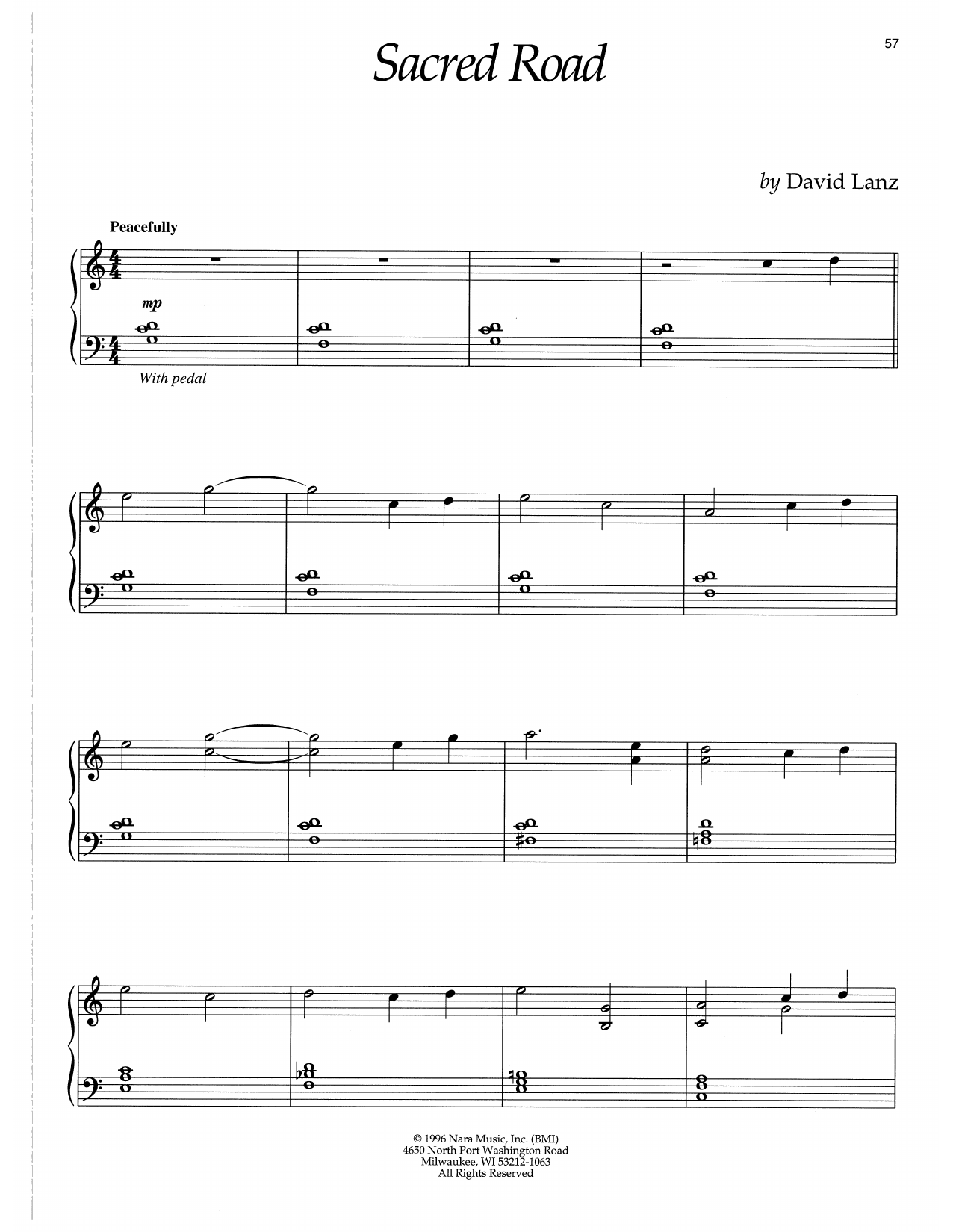 Download David Lanz Sacred Road Sheet Music and learn how to play Piano Solo PDF digital score in minutes