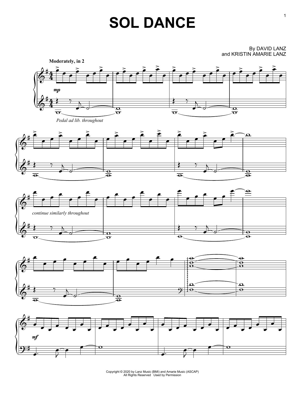 Download David Lanz Sol Dance Sheet Music and learn how to play Piano Solo PDF digital score in minutes