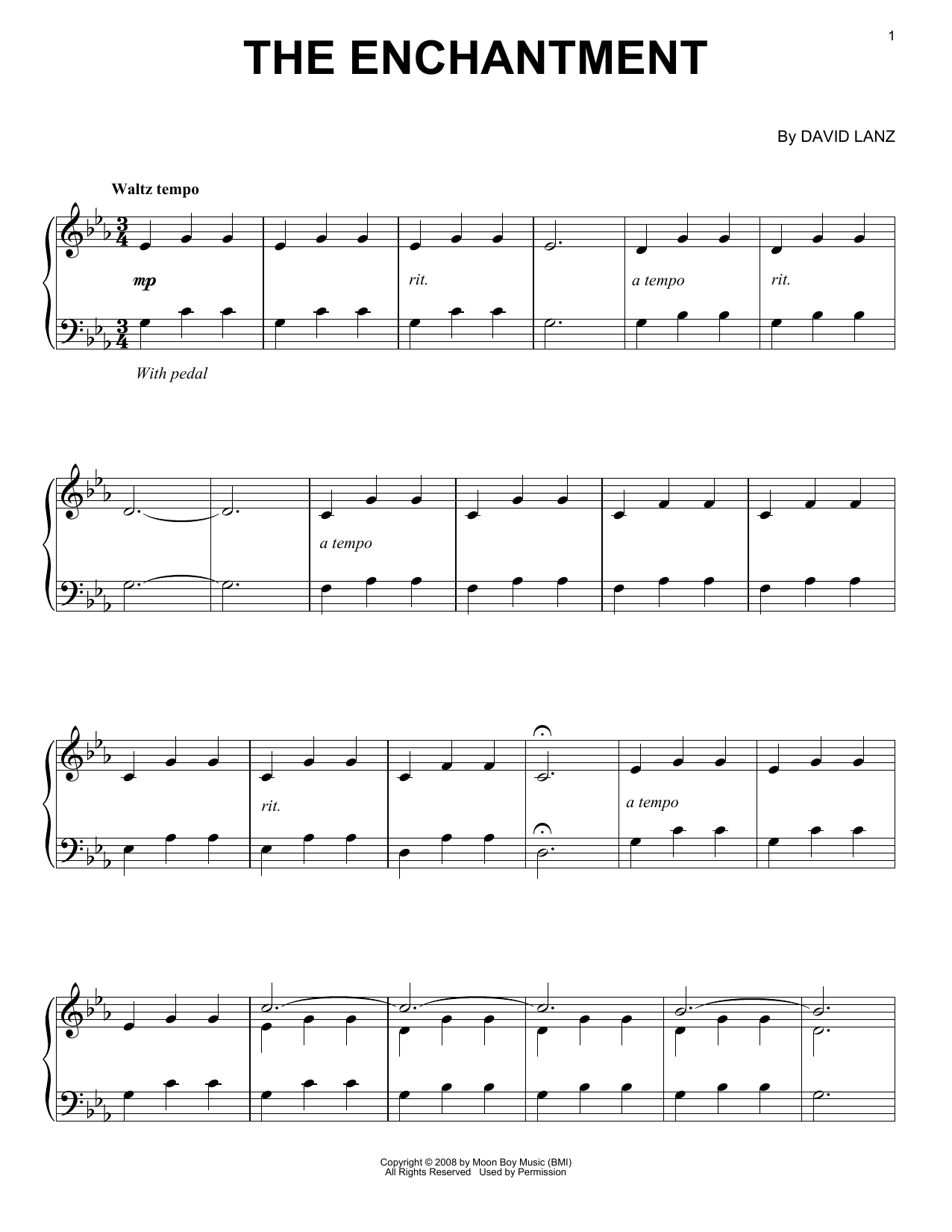 Download David Lanz The Enchantment Sheet Music and learn how to play Piano Solo PDF digital score in minutes