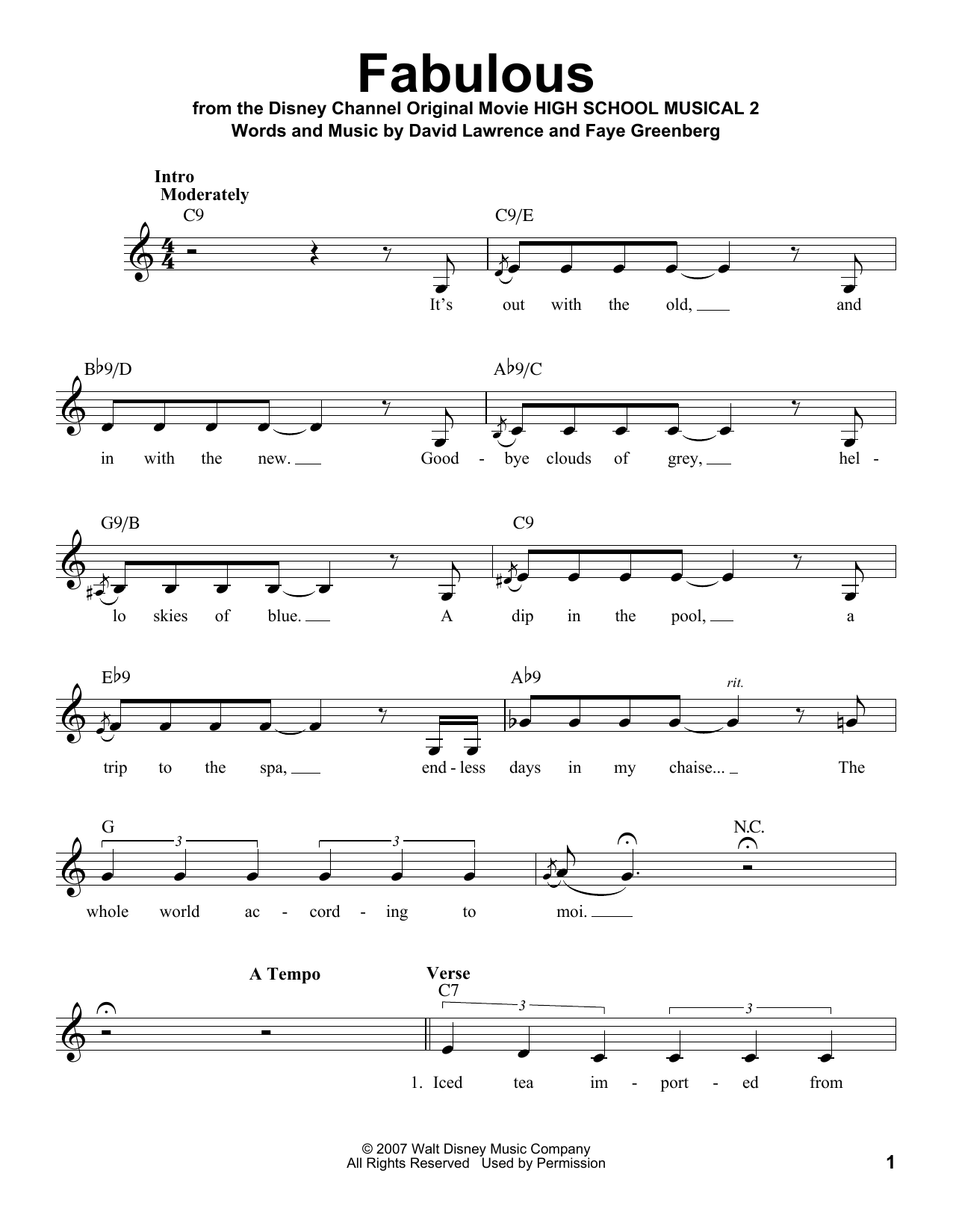 Download David Lawrence Fabulous Sheet Music and learn how to play Voice PDF digital score in minutes