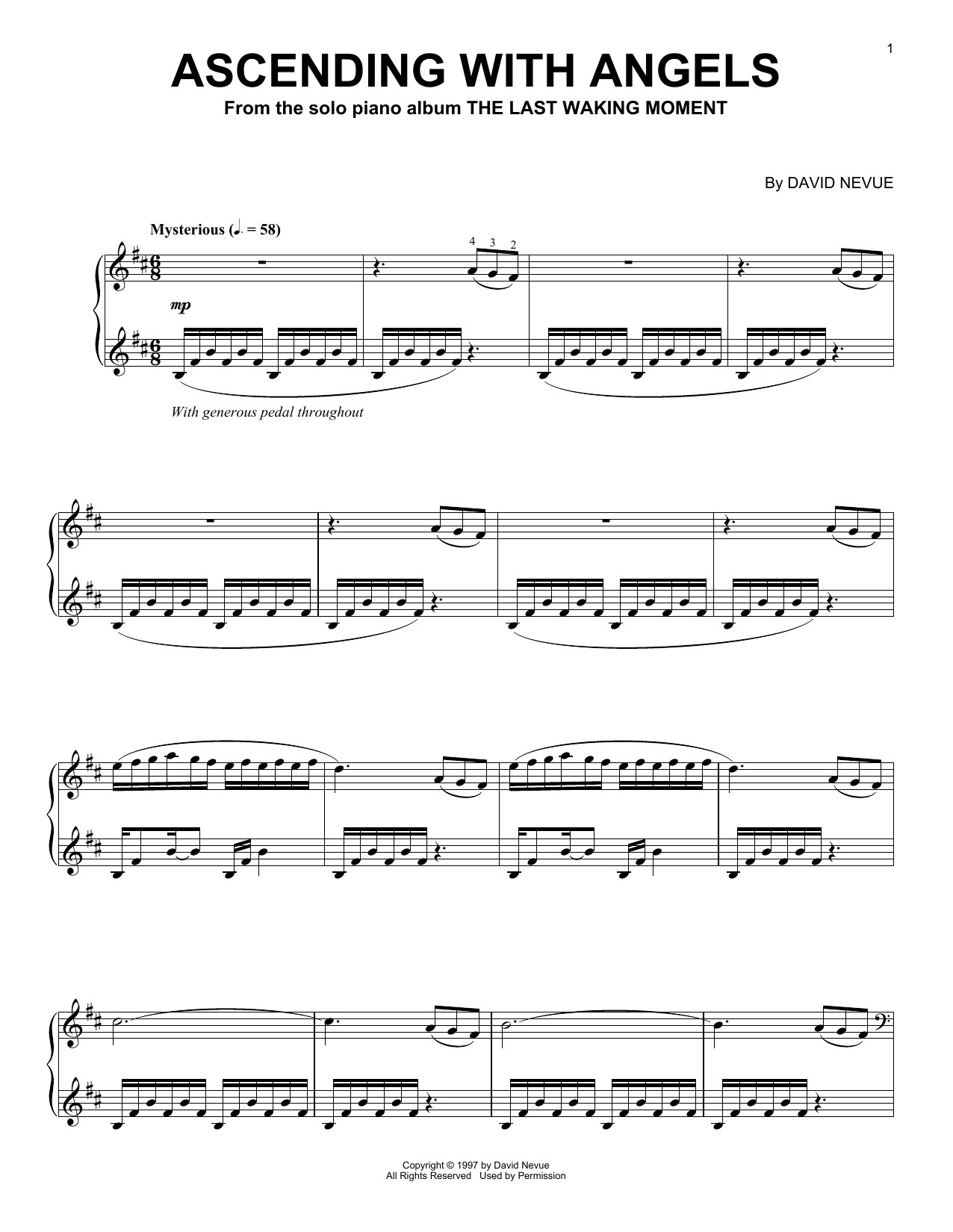 Download David Nevue Ascending With Angels Sheet Music and learn how to play Piano Solo PDF digital score in minutes