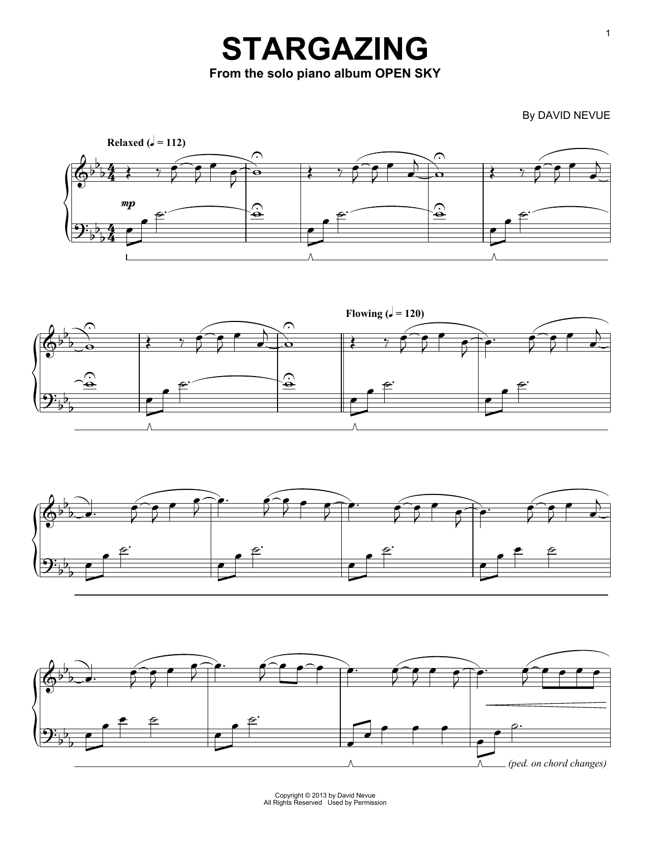 Download David Nevue Stargazing Sheet Music and learn how to play Piano Solo PDF digital score in minutes