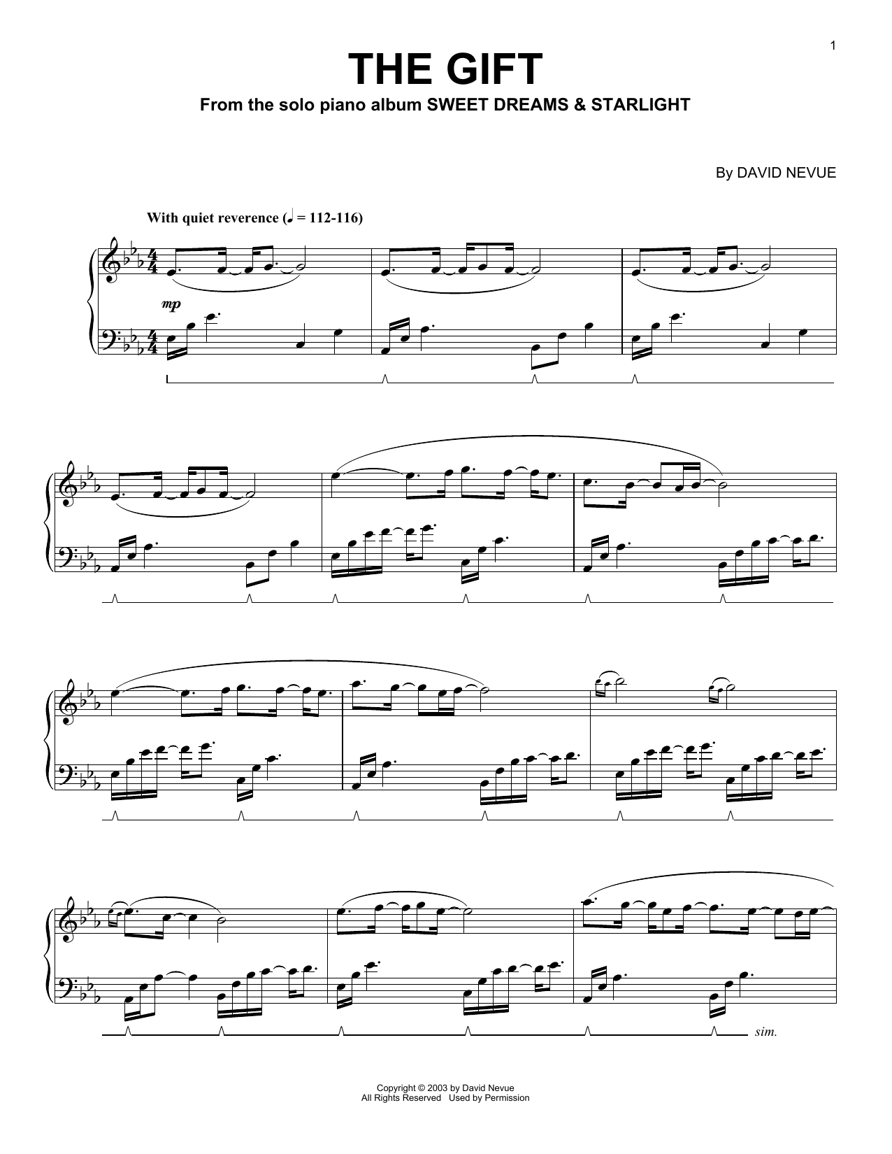 Download David Nevue The Gift Sheet Music and learn how to play Piano Solo PDF digital score in minutes
