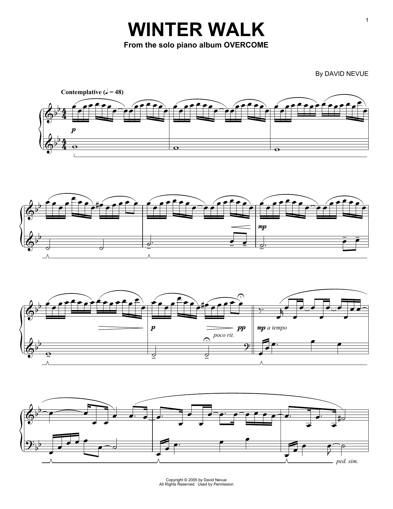 Download David Nevue Winter Walk Sheet Music and learn how to play Piano Solo PDF digital score in minutes