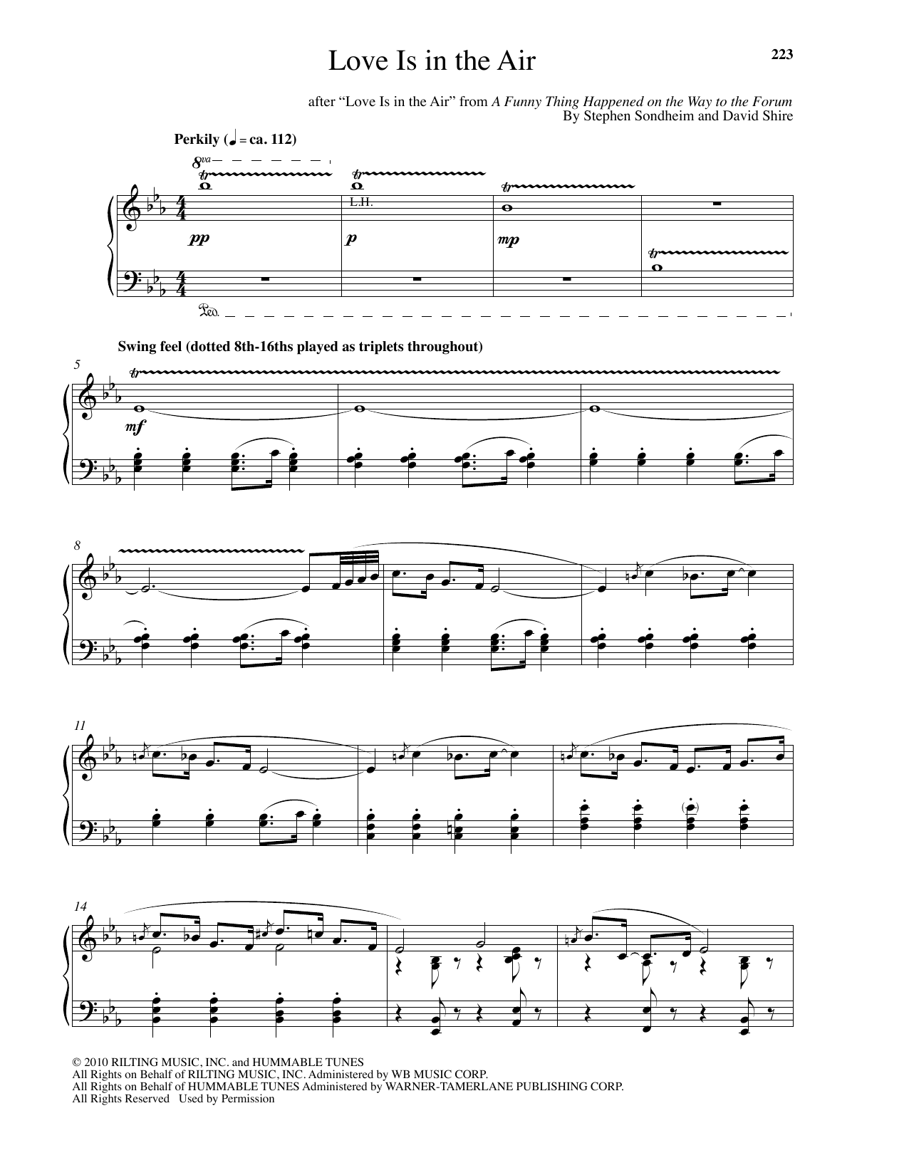 Download David Shire Love Is In The Air Sheet Music and learn how to play Piano PDF digital score in minutes