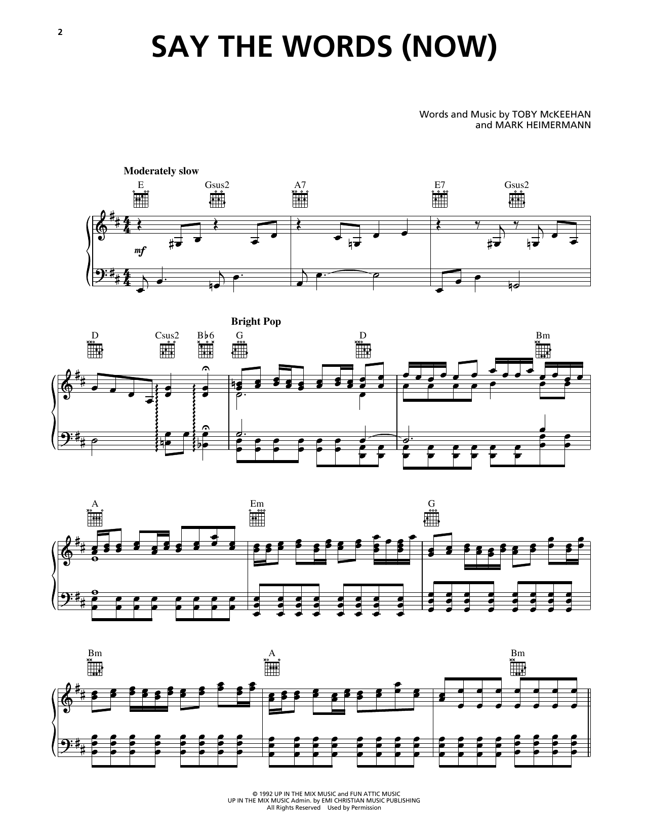 Download dc Talk Say The Word Sheet Music and learn how to play Piano, Vocal & Guitar (Right-Hand Melody) PDF digital score in minutes