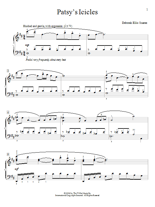 Download Deborah Ellis Suarez Patsy's Icicles Sheet Music and learn how to play Easy Piano PDF digital score in minutes