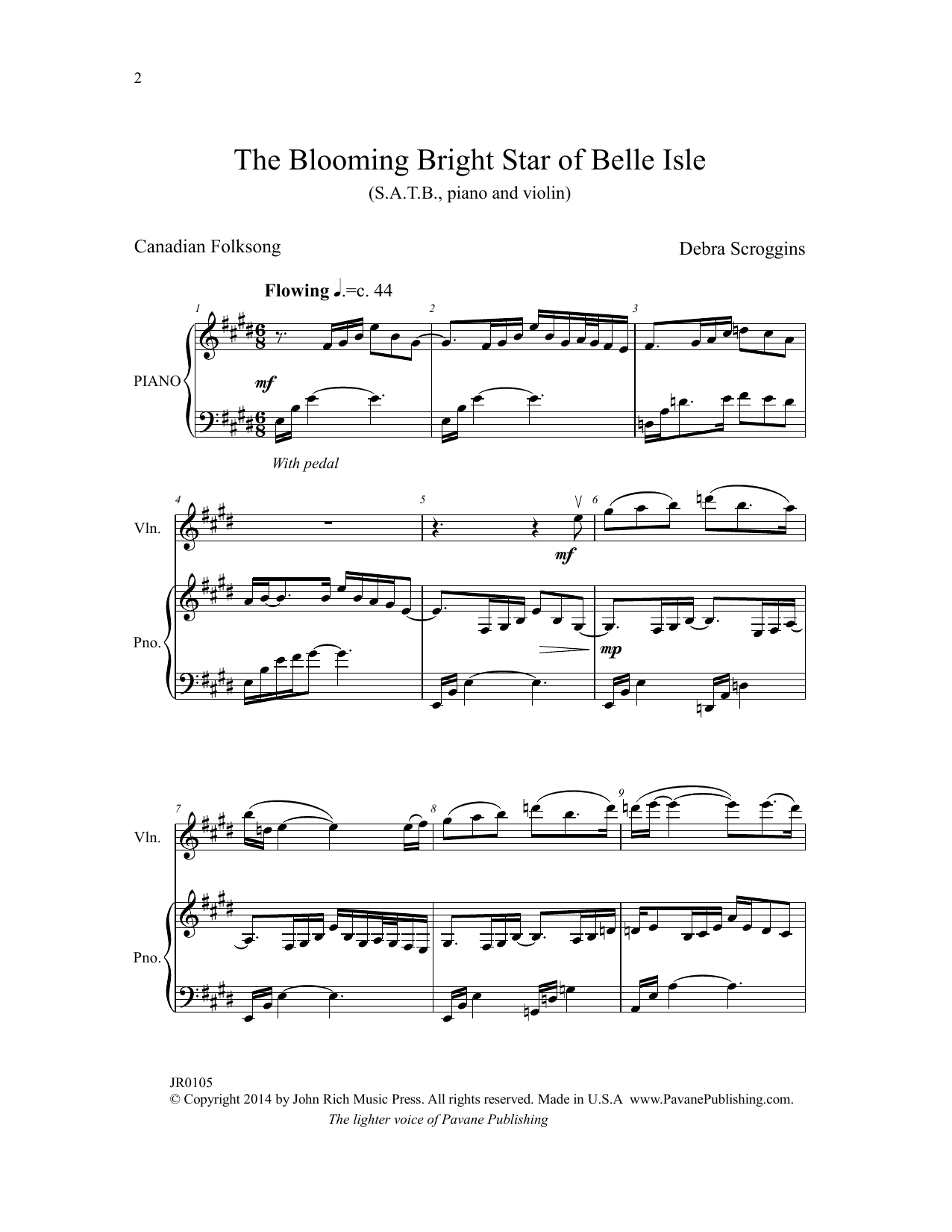 Download Debra Scroggins The Blooming Bright Star of Belle Isle Sheet Music and learn how to play SATB Choir PDF digital score in minutes