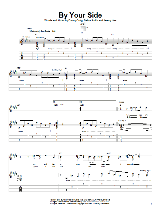 Download Default By Your Side Sheet Music and learn how to play Guitar Tab PDF digital score in minutes