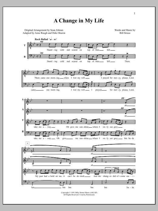 Download Deke Sharon A Change in My Life Sheet Music and learn how to play SATB Choir PDF digital score in minutes