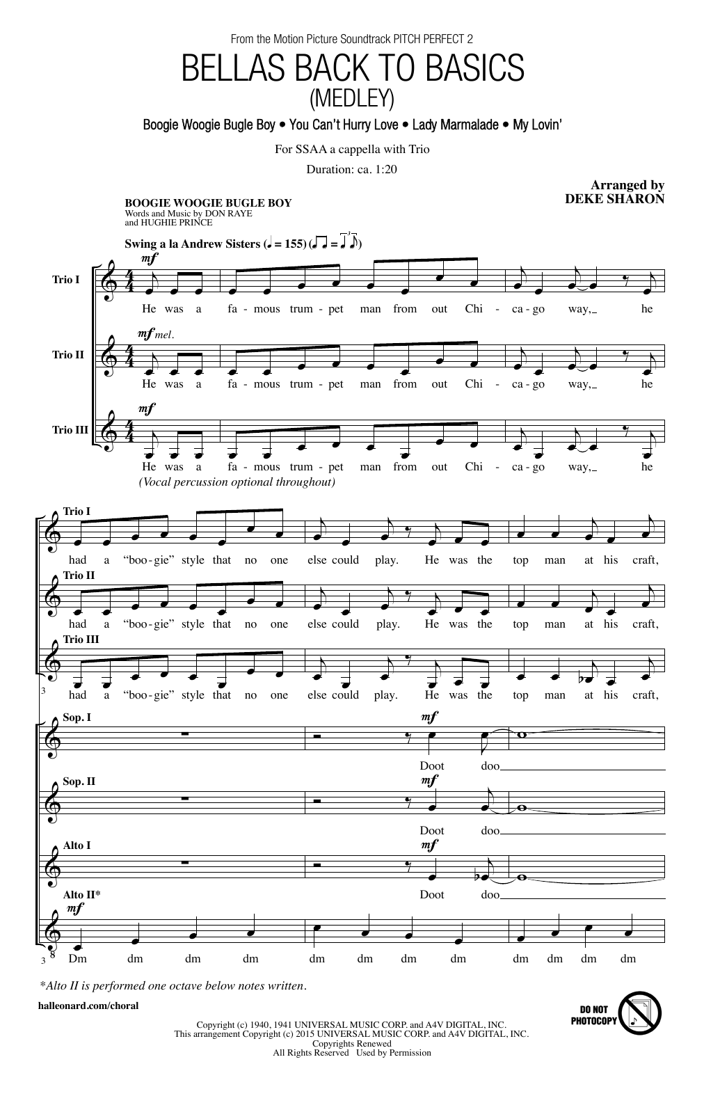 Download Deke Sharon Bellas Back To Basics (Medley) Sheet Music and learn how to play SSA PDF digital score in minutes