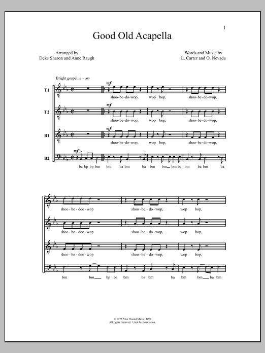Download Deke Sharon Good Old Acappella Sheet Music and learn how to play TTBB Choir PDF digital score in minutes