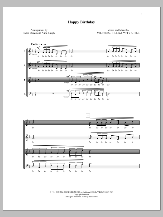 Download Deke Sharon Happy Birthday Sheet Music and learn how to play SATB Choir PDF digital score in minutes