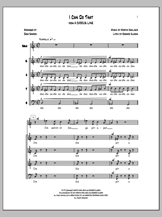 Download Deke Sharon I Can Do That Sheet Music and learn how to play SATB Choir PDF digital score in minutes