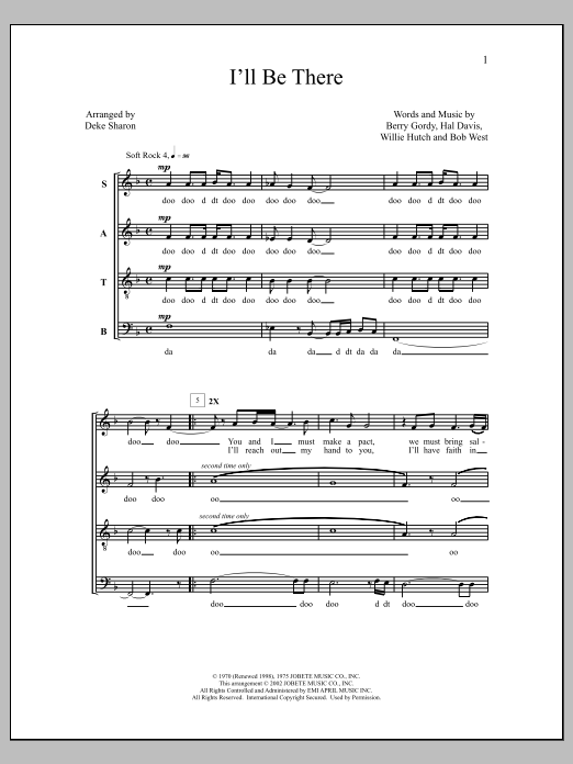 Download Deke Sharon I'll Be There Sheet Music and learn how to play SATB Choir PDF digital score in minutes
