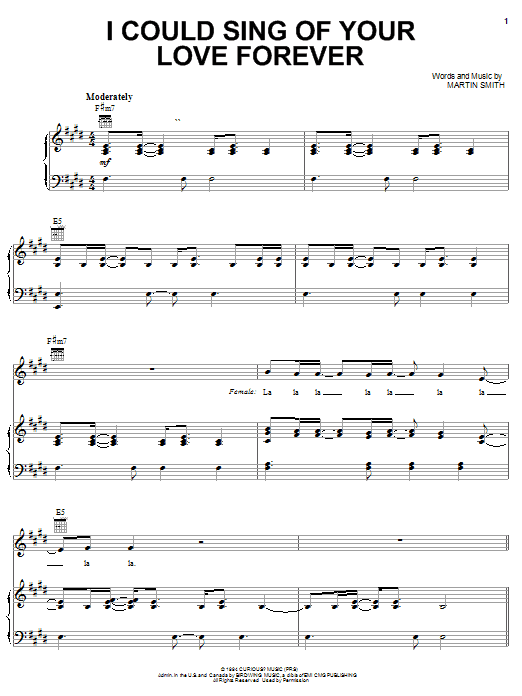 Download Delirious? I Could Sing Of Your Love Forever Sheet Music and learn how to play Piano, Vocal & Guitar (Right-Hand Melody) PDF digital score in minutes