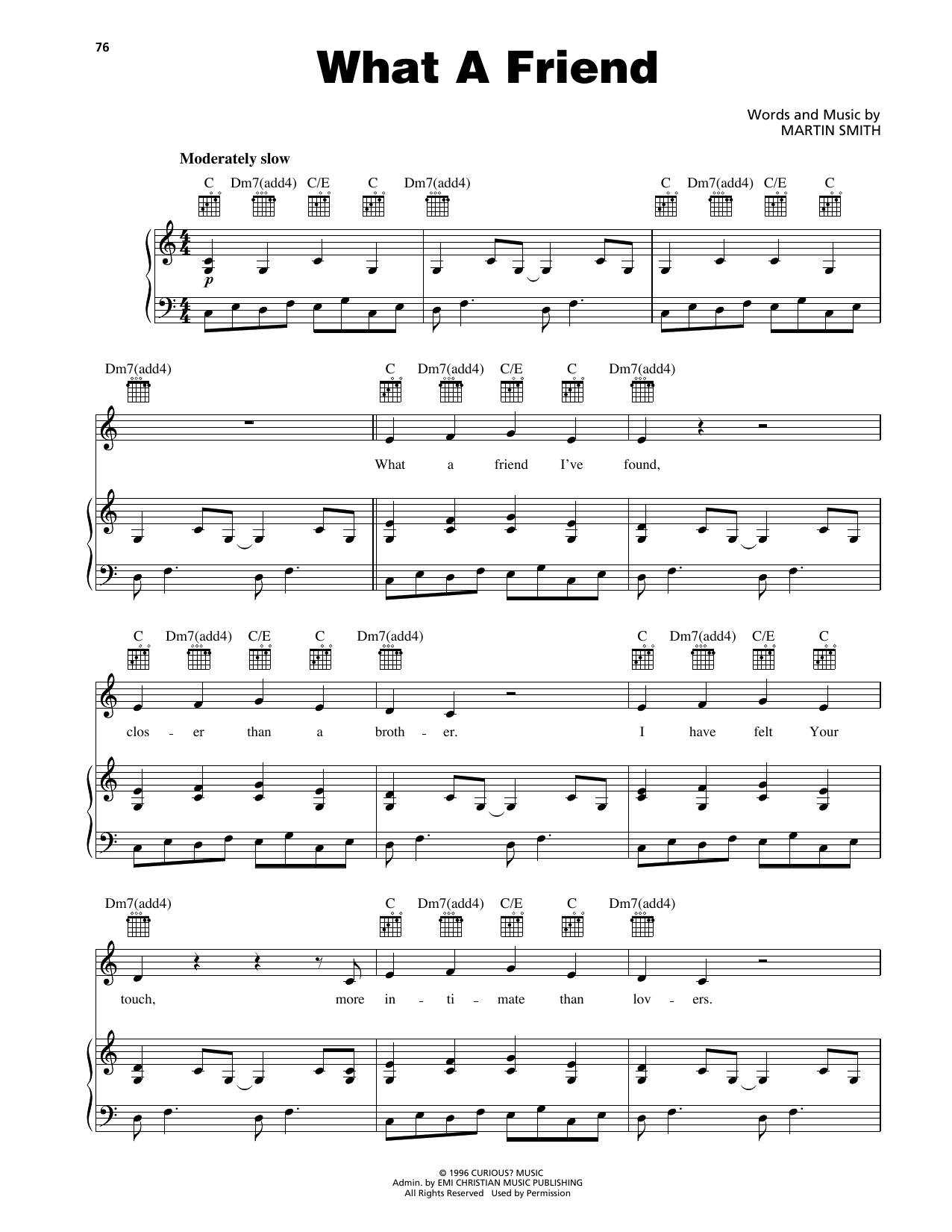 Download Delirious? What A Friend Sheet Music and learn how to play Piano, Vocal & Guitar Chords (Right-Hand Melody) PDF digital score in minutes