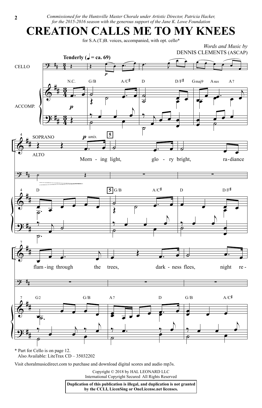 Download Dennis Clements Creation Calls Me To My Knees Sheet Music and learn how to play Choral PDF digital score in minutes