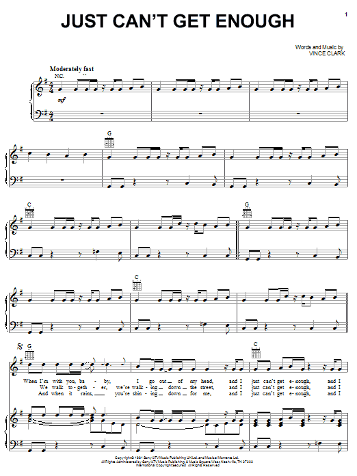 Download Depeche Mode Just Can't Get Enough Sheet Music and learn how to play Ukulele PDF digital score in minutes