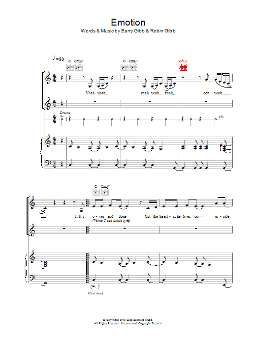 Download Destiny's Child Emotion Sheet Music and learn how to play Clarinet PDF digital score in minutes
