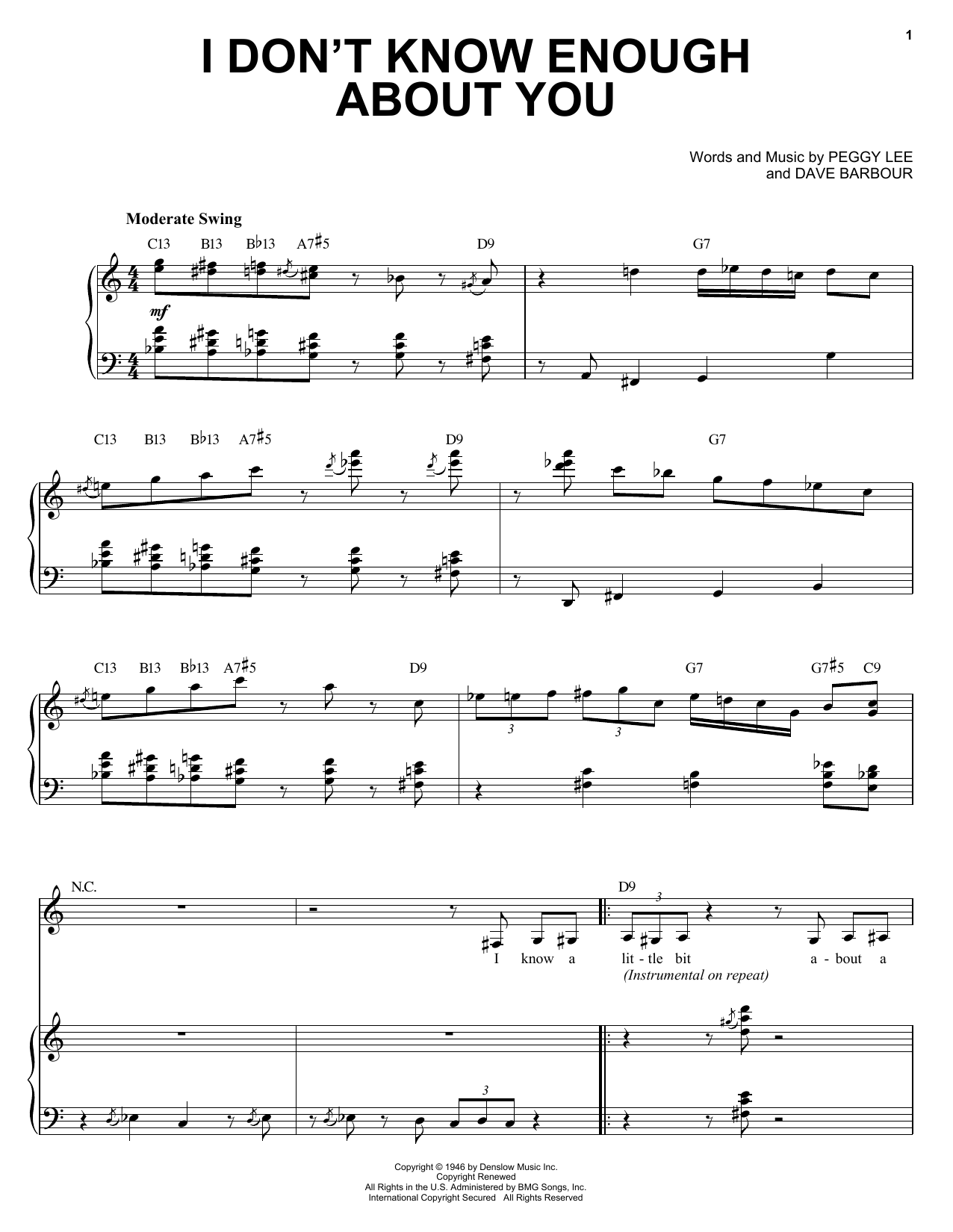 Download Diana Krall I Don't Know Enough About You Sheet Music and learn how to play Piano, Vocal & Guitar (Right-Hand Melody) PDF digital score in minutes