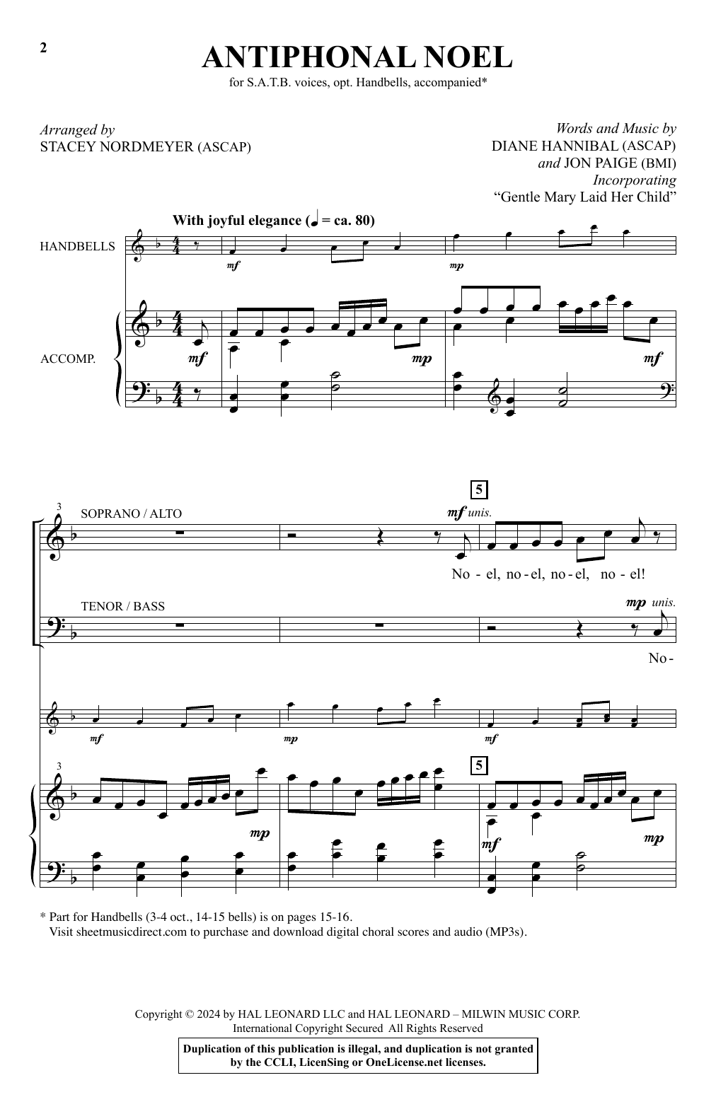 Download Diane Hannibal and Jon Paige Antiphonal Noel (arr. Stacey Nordmeyer) Sheet Music and learn how to play SATB Choir PDF digital score in minutes