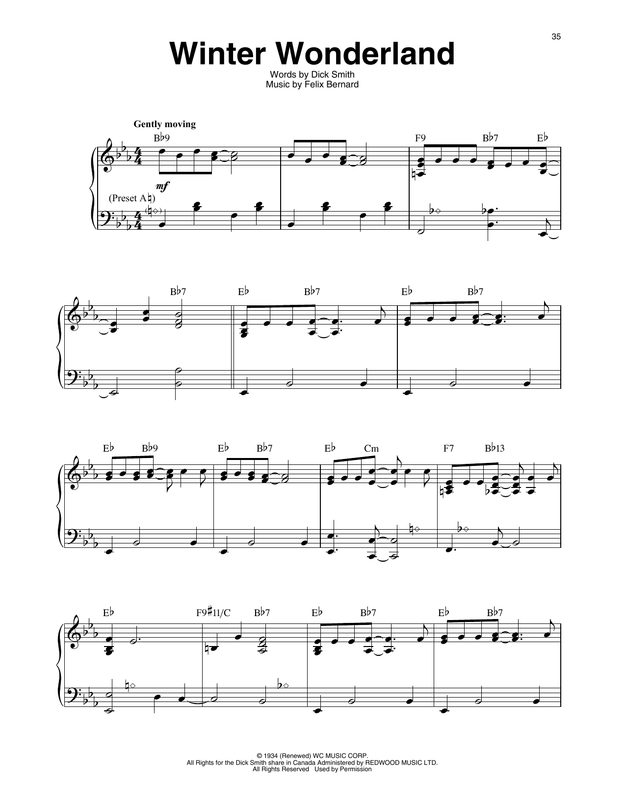 Download Dick Smith Winter Wonderland (arr. Maeve Gilchrist) Sheet Music and learn how to play Harp PDF digital score in minutes