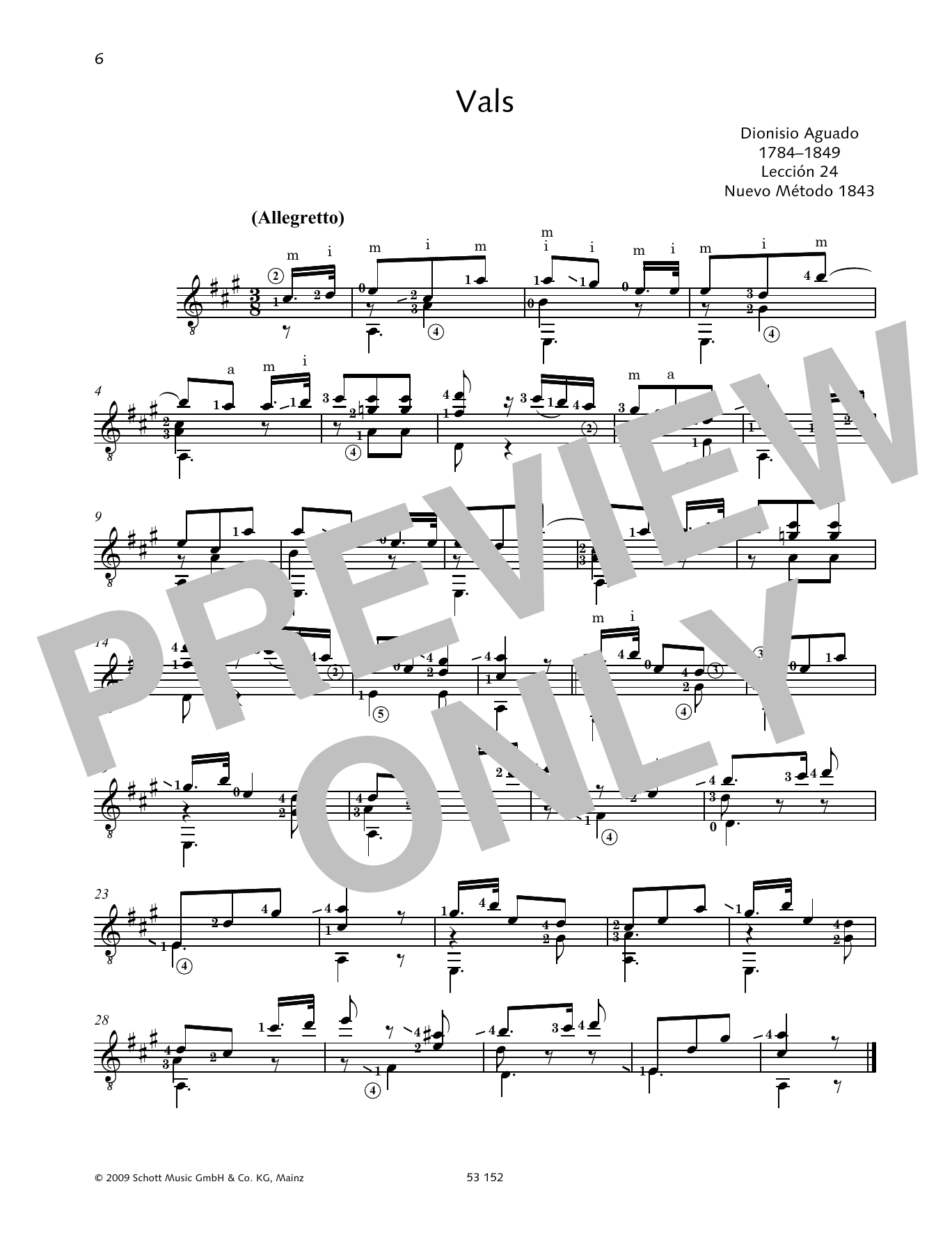 Download Dionisio Aguado Vals Sheet Music and learn how to play Solo Guitar PDF digital score in minutes