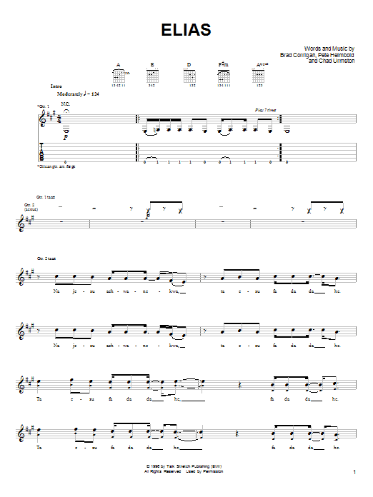 Download Dispatch Elias Sheet Music and learn how to play Guitar Tab PDF digital score in minutes
