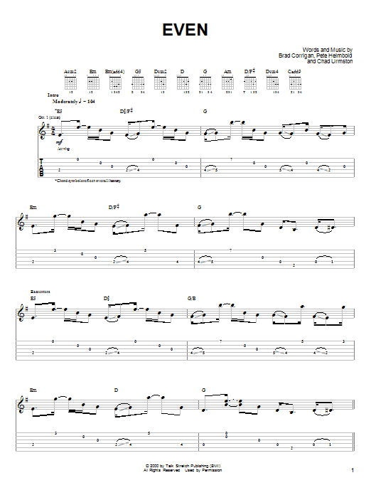 Download Dispatch Even Sheet Music and learn how to play Guitar Tab PDF digital score in minutes