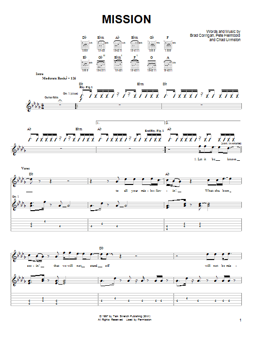 Download Dispatch Mission Sheet Music and learn how to play Guitar Tab PDF digital score in minutes