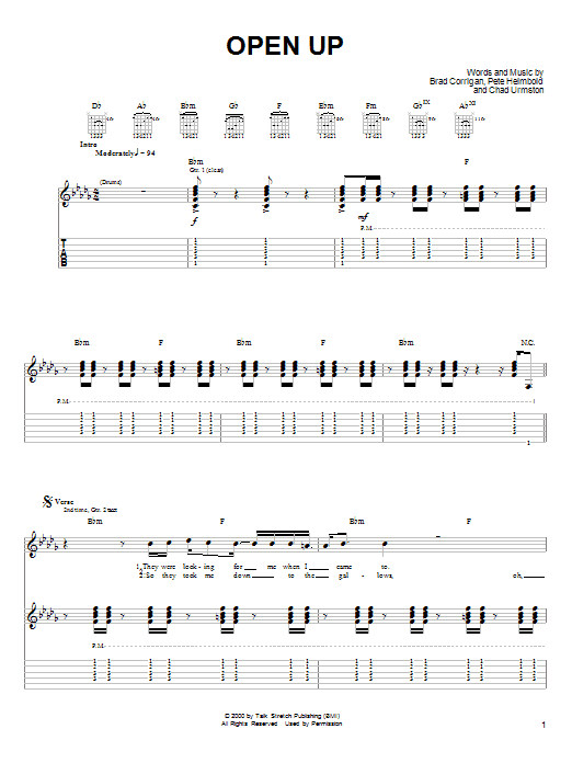 Download Dispatch Open Up Sheet Music and learn how to play Guitar Tab PDF digital score in minutes