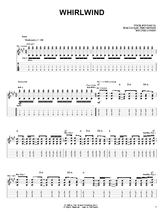 Download Dispatch Whirlwind Sheet Music and learn how to play Guitar Tab PDF digital score in minutes