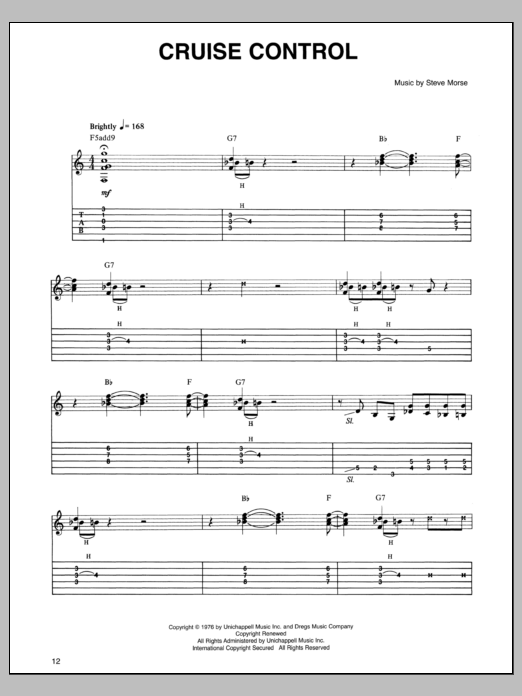 Download Dixie Dregs Cruise Control Sheet Music and learn how to play Guitar Tab PDF digital score in minutes
