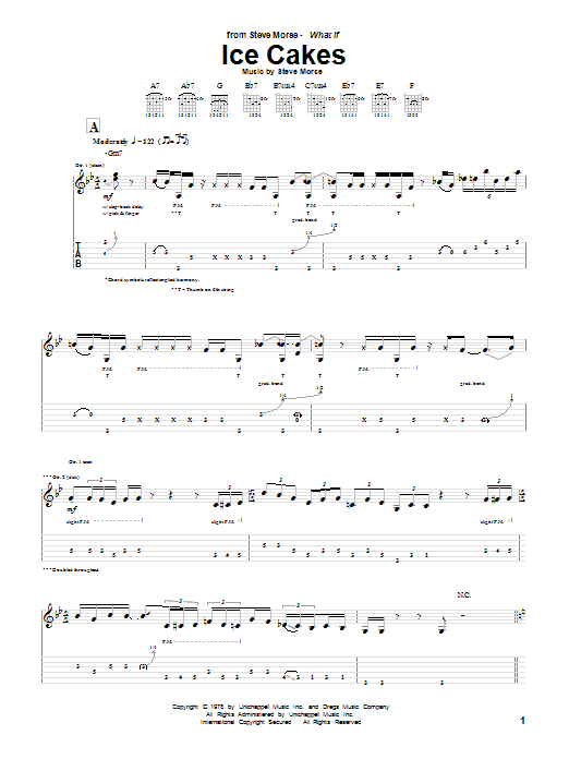 Download Dixie Dregs Ice Cakes Sheet Music and learn how to play Guitar Tab PDF digital score in minutes