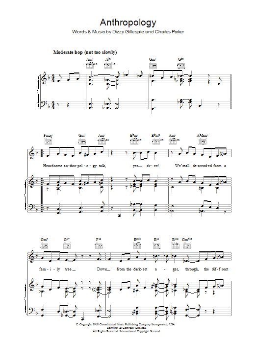 Download Dizzy Gillespie Anthropology Sheet Music and learn how to play Trumpet Transcription PDF digital score in minutes