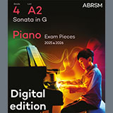 Download or print Domenico Cimarosa Sonata in G (Grade 4, list A2, from the ABRSM Piano Syllabus 2025 & 2026) Sheet Music Printable PDF -page score for Classical / arranged Piano Solo SKU: 1556169.