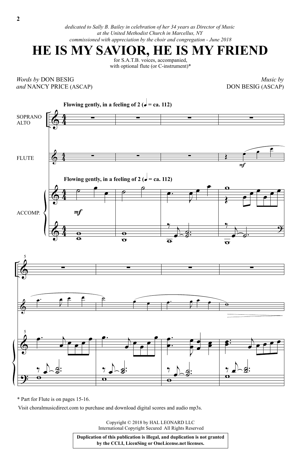 Download Don Besig He Is My Savior, He Is My Friend Sheet Music and learn how to play SATB Choir PDF digital score in minutes