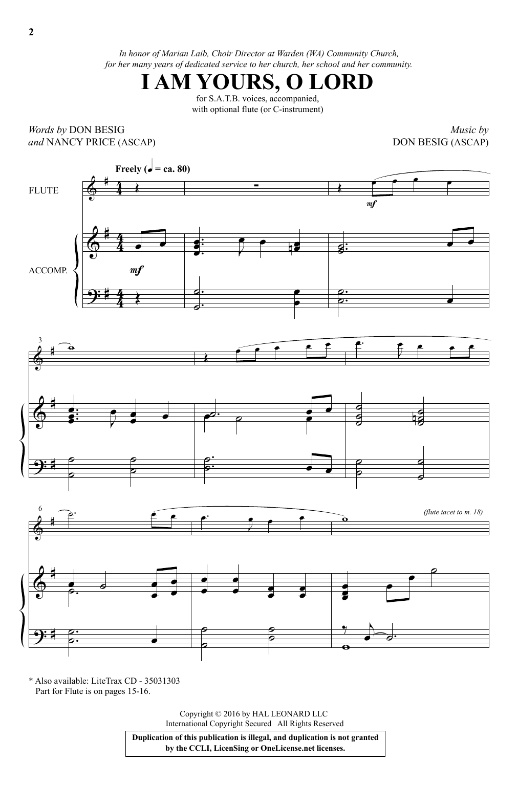 Download Don Besig I Am Yours, O Lord Sheet Music and learn how to play SATB PDF digital score in minutes