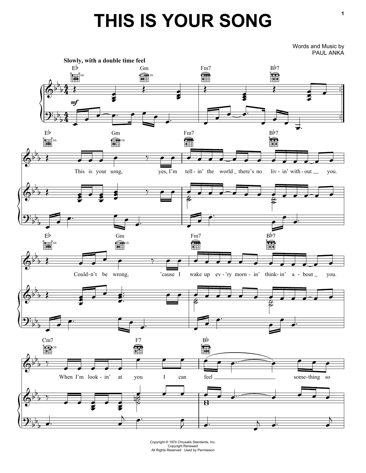 Download Don Goodwin This Is Your Song Sheet Music and learn how to play Piano, Vocal & Guitar Chords (Right-Hand Melody) PDF digital score in minutes