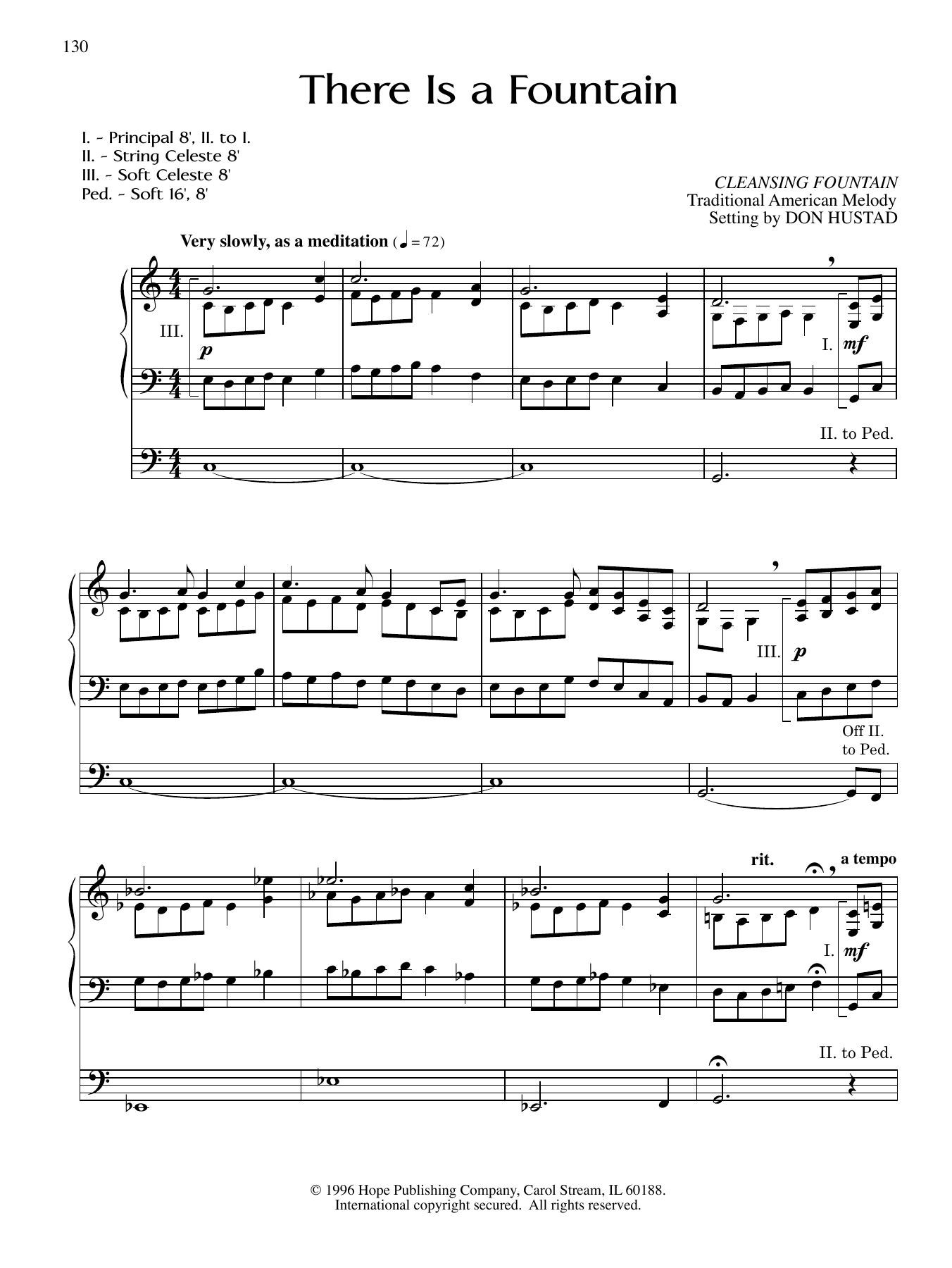 Download Don Hustad There Is a Fountain Sheet Music and learn how to play Organ PDF digital score in minutes