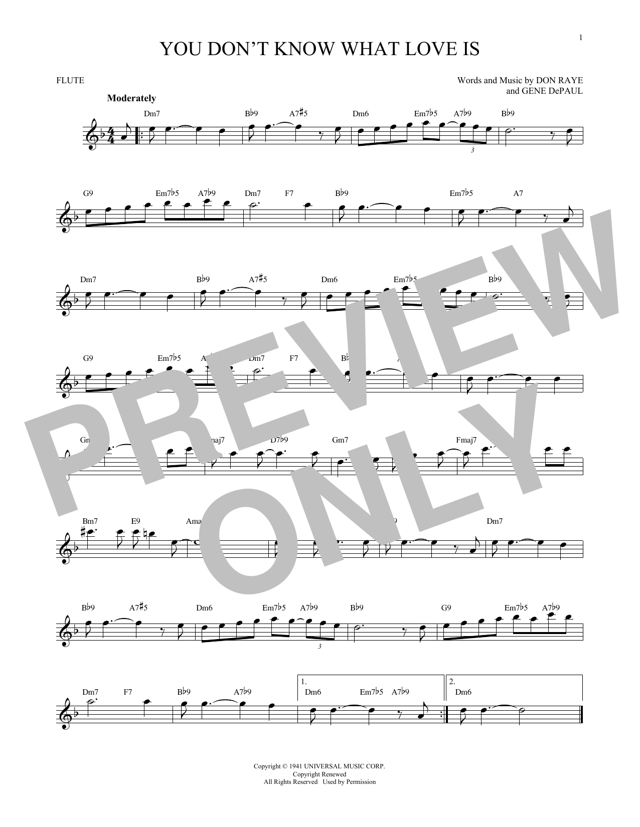 Download Don Raye You Don't Know What Love Is Sheet Music and learn how to play Viola PDF digital score in minutes